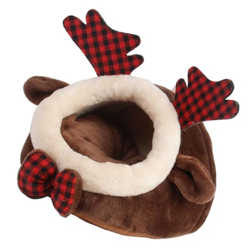 Sosoport Kaninchen Kuschelhöhle Hamsterhaus Mit Herausnehmbarer Und Waschbarer Matte Schlafhöhle Für Kleine Haustiere Warmes Winterhaus Zum Schlafen Und Verstecken von Sosoport