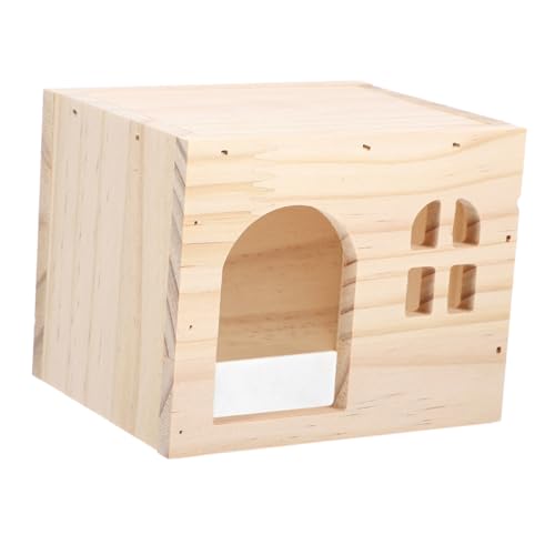 Sosoport Hölzernes Meerschweinchenversteck Tierhaus Tunnel Sicherer Spaß Für Hamster von Sosoport