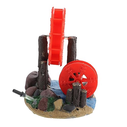 Sosoport Harz Windmühle Kee-resistente Aquarium-Ornament Dekorative Aquariumdekoration von Sosoport