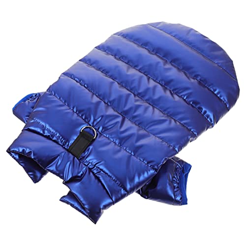 Sosoport Haustier Gepolsterte Jacke Kostüm Für Katzen Winterweste Für Haustiere Winterweste Für Hunde Hunde-Sweatshirt Hunde-Pyjama Katzenkleidung Haustier Kostüme Welpe Züchten Blue Haut von Sosoport