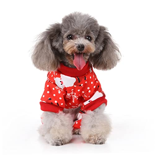 Sosoport Haustier-Partykostü ädchen-Overall Weihnachtshundekostü Partyhund Pyjama Kleider Partykleidung für Haustiere Haustierkleidung Halloween Einteilige Hose Shirt Hundekleidung rot von Sosoport