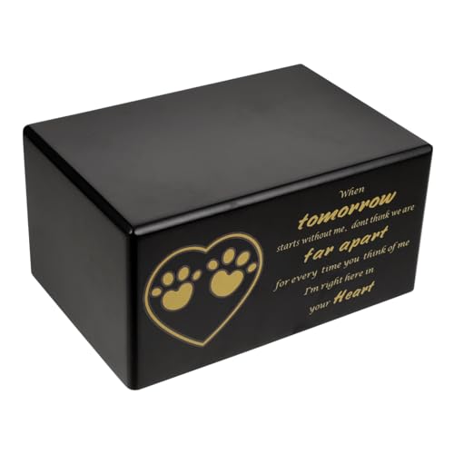Sosoport Haustierurne Box für Asche Haustierprodukte Gedenkurne Aus Holz für Katzen oder Hunde von Sosoport