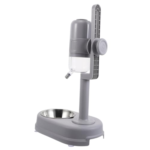 Sosoport Haustierdiät Katzenfutterschale Wasserspender für Hund und Katze Katzenfutter automatisch kleine Welpenschalen hängender hundefutterautomat Rostfreier Stahl Grey von Sosoport
