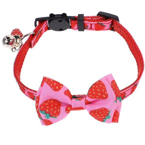 Sosoport Zartes Welpenhalsband Mit Erdbeerschleife Verstellbares Hundehalsband Wiederverwendbares Kätzchen-Accessoire Für Den Täglichen Gebrauch Fotosessions Sosoport Zartes Welpenhalsband Mit Erdbeerschleife Verstellbares Hundehalsband Wiederverwendbares Kätzchen-Accessoire Für Den Täglichen Gebrauch Fotosessions von Sosoport