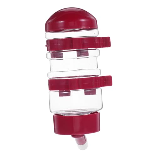 Sosoport Hunde Automatische Trinkwassermaschine Hundebrunnen Wassernapf Wasserspender für Tiernahrung Käfig Wasserspender Hasenwasserspender Hunde trinkflasche Haustierwasserbrunnen pp rot von Sosoport