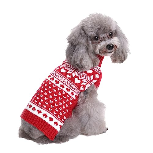Sosoport Hunde-Outfits Hund Wintertuch Hunde Weihnachtshaustiermantel Outdoor-Haustierweste Kleidung Weihnachtspullover Hundepullover Weihnachten Wintermantel rot von Sosoport