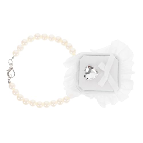 Sosoport Hundehalsband Trauringbox Hochzeitsaccessoires Ringträgerkissen Antragsringhalter Verlobungsring Aufbewahrungstasche von Sosoport