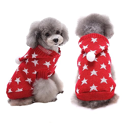 Sosoport Gemütlicher und Stylischer Mantel für Hunde Weihnachts-Kapuzenpullover für Haustiere in Rot Sosoport Gemütlicher und Stylischer Mantel für Hunde Weihnachts-Kapuzenpullover für Haustiere in Rot von Sosoport