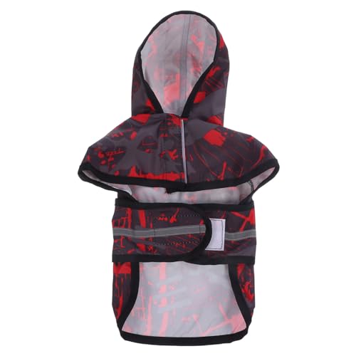 Sosoport Reflektierender Hunde-Regenmantel Für Kleine Hunde wasserdichte Bequeme Regenbekleidung Mit Kapuze Für Sicheres Gassi Gehen Bei Regen Schwarz Und Rot s Sosoport Reflektierender Hunde-Regenmantel Für Kleine Hunde wasserdichte Bequeme Regenbekleidung Mit Kapuze Für Sicheres Gassi Gehen Bei Regen Schwarz Und Rot s von Sosoport