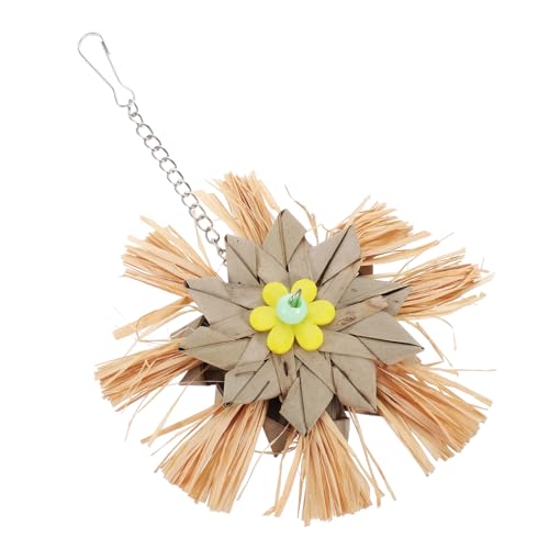 Sosoport Vogelspielzeug Nymphensittich-Spielzeug Vogel-schredderspielzeug Holz Zum Aufhängen Spielzeug Papagei Kauspielzeug Für Den Käfig Zufällige Farbe von Sosoport