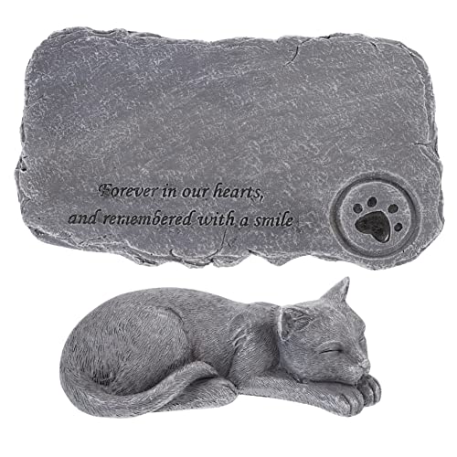 Sosoport Kätzchen Hund Ornament katzengeschenke Katzen Katzen-Gartenornament Haustier Grabstein Haustier-Denkmal Grabsteine für Katzengedenkstein für Garten Harz Sosoport Kätzchen Hund Ornament katzengeschenke Katzen Katzen-Gartenornament Haustier Grabstein Haustier-Denkmal Grabsteine für Katzengedenkstein für Garten Harz von Sosoport