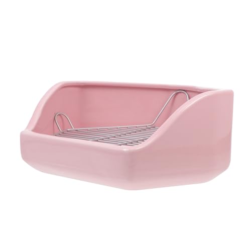 Sosoport Katzentoilette Töpfchen Für Kaninchen Große Gewichtete Toilette Für Das Training Von Haustieren Haustiertoilette Für Hamster von Sosoport