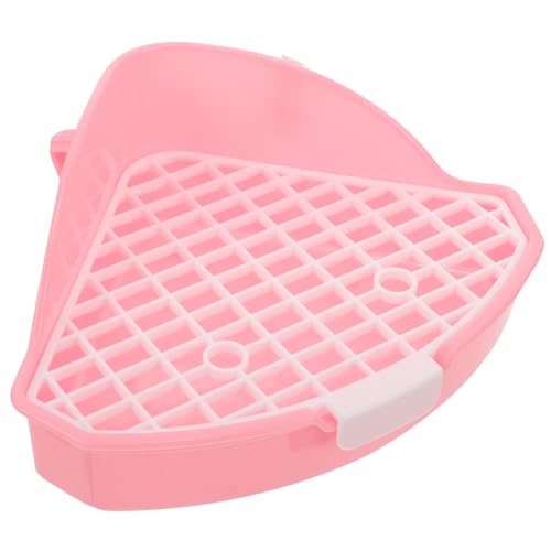 Sosoport Kaninchentoilette Ecke Plastiktöpfchen Haustiertoilette Meerschweinchenklo Ecktoilette Kleintierstreu Rattentoilette Hamsterkäfig von Sosoport