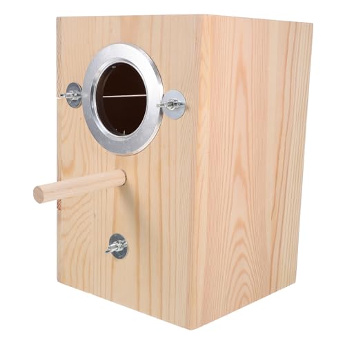 Sosoport Papageien-nistkasten Aus Massivholz – Vogelhaus Mit Speziellem Hohlkreis Zum Füttern Vogelzuchtkasten Als Gartendekoration Sosoport Papageien-nistkasten Aus Massivholz – Vogelhaus Mit Speziellem Hohlkreis Zum Füttern Vogelzuchtkasten Als Gartendekoration von Sosoport