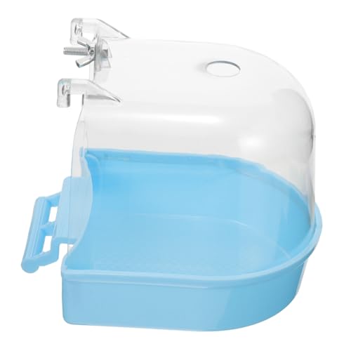 Sosoport Kasten Vogeltränkekasten Wanne Vogelbad Für Voliere Vogelbad Für Vogelkäfig Liner Papageienkäfige Papageienbad Hamster Netz Nest Vogelkäfig-vogeltränke Bausatz Plastik Sky-Blue von Sosoport