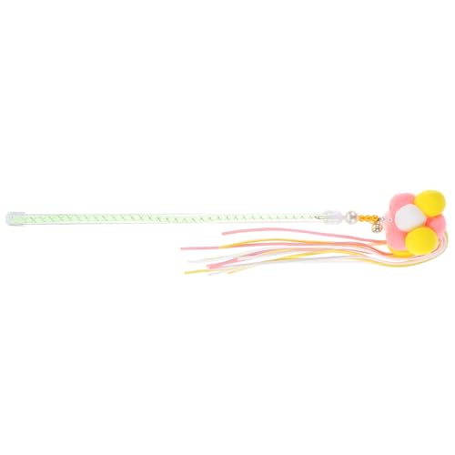 Sosoport Katzenangel Spielzeug Mit Glocke Für Katzen Interaktives Teaser-Stick Wiederverwendbar Für Haushaltskätzchen Katzenstäbe Zum Jagen Und Spielen von Sosoport
