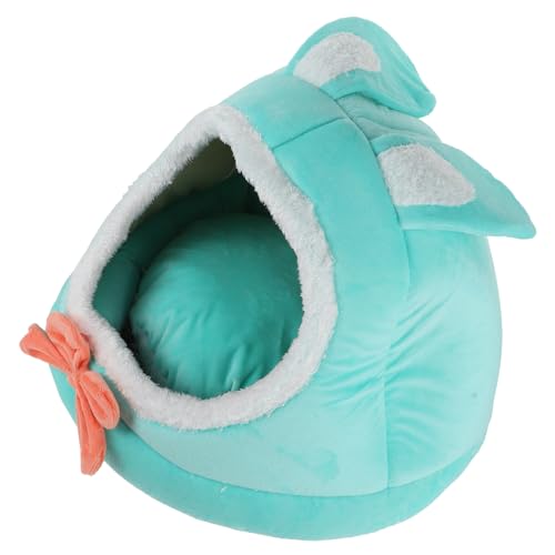 Sosoport Katzenbett Hundebett mit Deckenhöhle Hasenbett für Kaninchen Welpenbett Hasenkäfig für drinnen haustierbett pet Bed gemütliche Katzenhütte Katzen-Hunde-Nest kurzer Plüsch Green Sosoport Katzenbett Hundebett mit Deckenhöhle Hasenbett für Kaninchen Welpenbett Hasenkäfig für drinnen haustierbett pet Bed gemütliche Katzenhütte Katzen-Hunde-Nest kurzer Plüsch Green von Sosoport