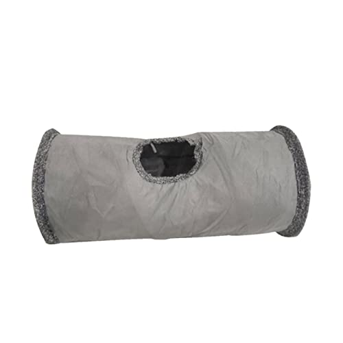 Sosoport Indoor Katzen Spaß Tunnel Nest Bett Wildleder Stoff Katze Spielzeug Für Kätzchen Welpen Grau von Sosoport