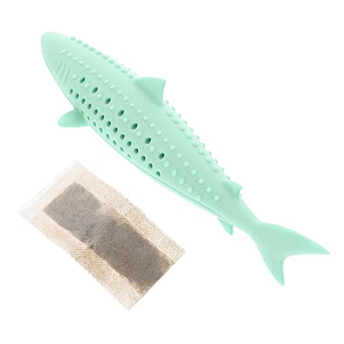 Sosoport Interaktives Fischspielzeug Katzenspielzeug Zum Kauen Und Reinigen Der Zähne Robuster Silikonspaß Für Haustiere von Sosoport