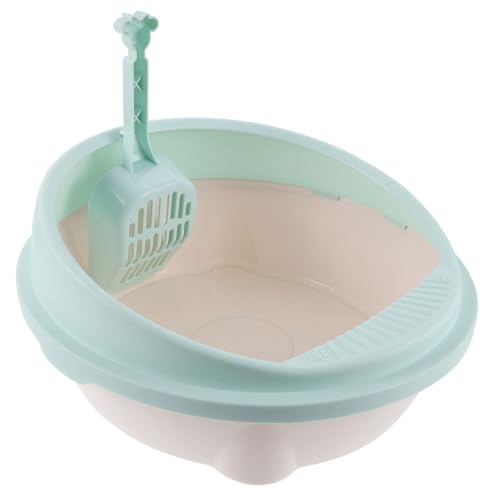 Sosoport Halbgeschlossene Katzentoilette Haustiertoilette Spritzschutz für Kätzchen Katzenstreu-Box mit Hohem Rand Inklusive Schaufel Sosoport Halbgeschlossene Katzentoilette Haustiertoilette Spritzschutz für Kätzchen Katzenstreu-Box mit Hohem Rand Inklusive Schaufel von Sosoport