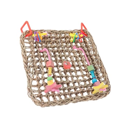 Sosoport Pet Kauspielzeug Aus Natürlichem Gras Geflochtenes Spielzeug Für Papageien Und Vögel Kletternetz Für Käfigzubehör Für Wellensittiche Und Nymphensittiche Fördert Bewegung Sosoport Pet Kauspielzeug Aus Natürlichem Gras Geflochtenes Spielzeug Für Papageien Und Vögel Kletternetz Für Käfigzubehör Für Wellensittiche Und Nymphensittiche Fördert Bewegung von Sosoport