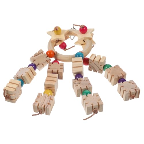 Sosoport Vogelspielzeug Für Vögel Holz Papageien-beißspielzeug Sittich-Spielzeug Formdesign Für Bewegung von Sosoport