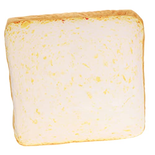 Sosoport Hundebett Toastbrot Haustier Sitzpolster Kreative Form Plüsch Elastischer Kern 40x40x7cm Haustierkissen von Sosoport