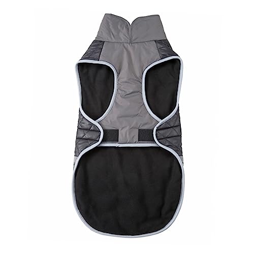 Sosoport Regenmantel Für Große Hunde Polyester Hundekostüm Weste Für Kaltes Wetter Kleidung Für Mit Dem Hund Dz245 Schwarz/grau von Sosoport
