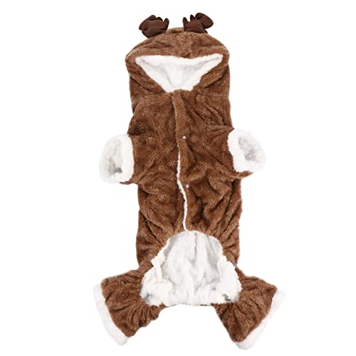 Sosoport Korallenfleece Hundekleidung Mit Weihnachtselch-Motiv Warm Und Bequem Für Alltag Oder Feiertage Exquisites Design Für Haustiere von Sosoport
