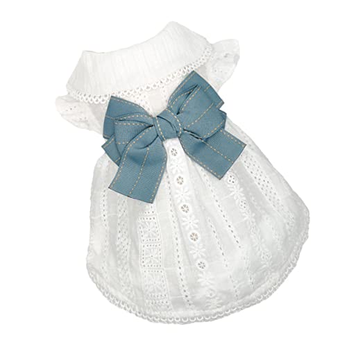 Sosoport Kleidung für Haustiere baumwollkleid hundemantel hundezubehör Dog Costume hundeanzug hundmantel Haustierkleidung aus Baumwolle Haustierbedarf Kostüm für Haustier Hundekleidung Weiß von Sosoport