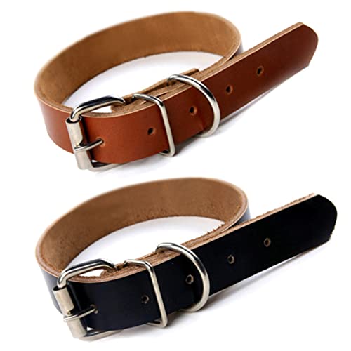 Sosoport Haustierhalsband Bequemes Und Robustes Hundehalsband Flaches Seil Welpenhalsband Rindsleder von Sosoport
