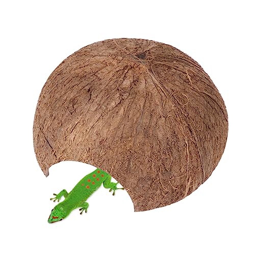 Sosoport Kokosnuss-unterschlupf Reptilien-versteck Eidechsenhöhle Kein Loch Tunnelbett Für Haustiere von Sosoport