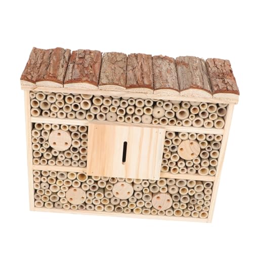 Sosoport Bienenhaus Aus Holz Insektenhaus Für Den Garten Zur Bestäuben Von Bienen von Sosoport