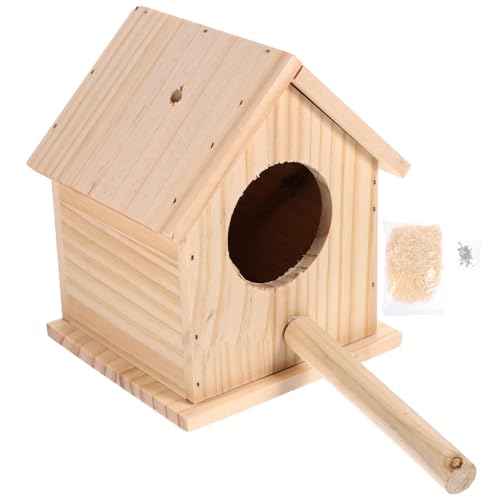 Sosoport Dekoratives Vogelnest Aus Holz Nistkasten für Vögel für Sittiche Wellensittiche Handgefertigt Liebe Beige Sosoport Dekoratives Vogelnest Aus Holz Nistkasten für Vögel für Sittiche Wellensittiche Handgefertigt Liebe Beige von Sosoport
