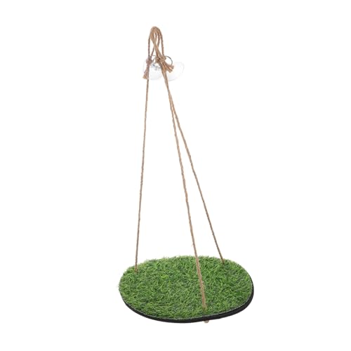Sosoport Künstliche Gras Schaukelplattform für Eidechsen und Vögel Kletternetz Zubehör für und Außenkäfige Rund Sosoport Künstliche Gras Schaukelplattform für Eidechsen und Vögel Kletternetz Zubehör für und Außenkäfige Rund von Sosoport