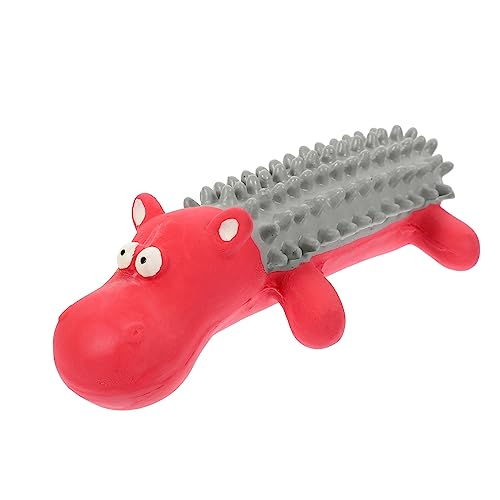 Sosoport Spielzeug Für Draußen Latex interaktives Spielzeug zahnhygiene molarer Spielzeughund Kauspielzeug für Hunde Spielzeuge Beißspielzeug für Welpen süßes Hundespielzeug Karikatur rot von Sosoport