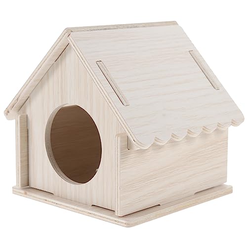Sosoport Meerschweinchen Haus Aus Holz Kuschelhöhle Für Kleine Haustiere Versteckhaus Für Hamster Und Ratten Spielzeugzubehör Für Tierkäfig von Sosoport