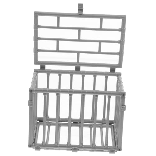 Sosoport Miniatur Käfig Modell DIY Mini Käfig Zubehör für Action Figuren und Miniatur Haustier Gehege Kleine Dekorative Käfige für Mini Haus Zimmerdekoration von Sosoport