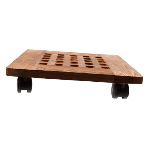 Sosoport Pflanzständer Mit Rädern Blumentopfhalter Aus Massivholz Für Einfaches Umstellen Und Pflegen von Sosoport