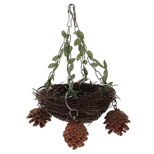 Sosoport Budgie Rattan Nest Für Vögel Naturbelassene Rattan-schaukel Für Wellensittiche Und Papageien Spielzeug Für Käfige Fördert Aktivität Und Stressabbau von Sosoport