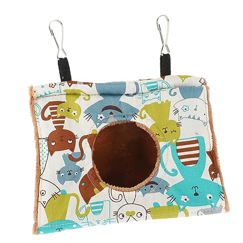 Sosoport Hängendes Vogelbett Für Kleintiere Winter-hängematte Für Nymphensittiche Kanarienvögel Und Hamster Weiches Atmungsaktives Design Für Gemütliche Nächte Der Kalten Jahreszeit von Sosoport