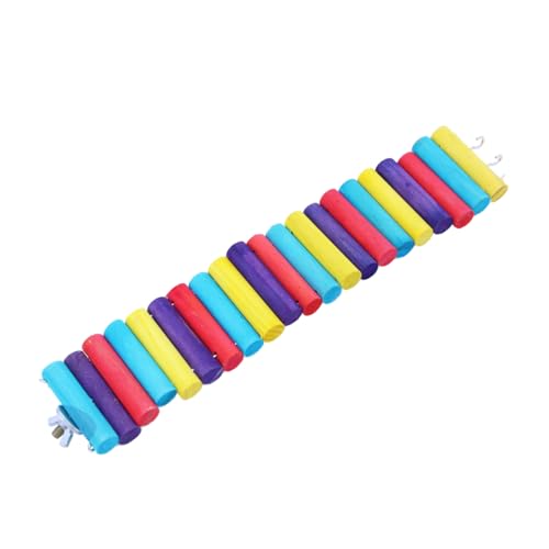 Sosoport Kunterbunte Holzleiter Für Nagetiere Kletterspielzeug Für Hamster Mäuse Und Andere Kleintiere Und Flexible Konstruktion Natürlichen Materialien Für Spielspaß von Sosoport