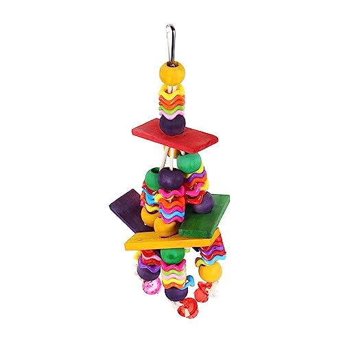 Sosoport Vogel Kauspielzeug Papagei Schnuller Spielzeug Hängen Vogelkäfig Spielzeug Nagel Schnabel Polierer Joyful Bird Home von Sosoport