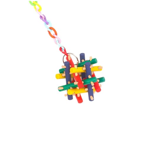 Sosoport Papageienkäfig-zubehör Papageien-Vogel-beißspielzeug Holzkauspielzeug Sicheres Stimulationsspielzeug Für Vögel von Sosoport