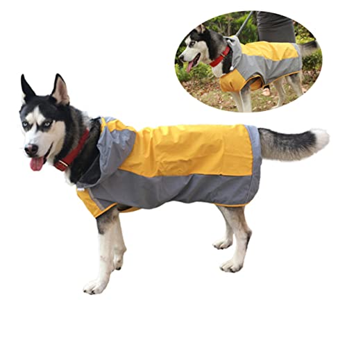Sosoport Pet Regenmantel für Hunde Atmungsaktive Doppellagige Regenjacke Gelb für Hält Haustier Trocken und Stylisch von Sosoport