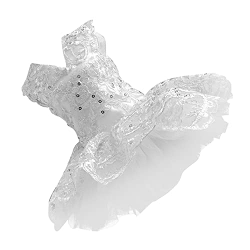 Sosoport Pet-Spitzenrock Hundebekleidung Haustier Hundeanzug Hundekleid Sommer Hundemäntel Kostüm Party Körperpflege Klein Kleid Zur Hochzeit Welpe Pet Kleidung Rock Silver von Sosoport