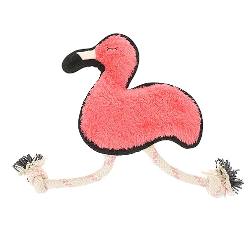 Sosoport Kuschliges Hundespielzeug Im Flamingo-Design Molar-Spielzeug Für Quietschspielzeug Interaktives Spielzeug Für Hunde Für Drinnen Und Draußen von Sosoport
