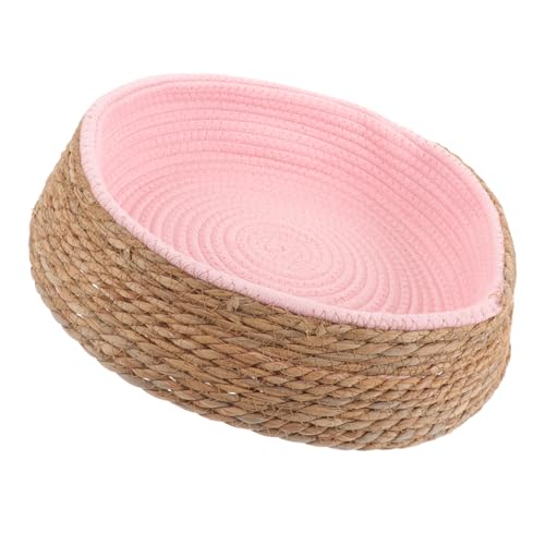 Sosoport Haustiernestkissen - Gewebtes Haustierbett Katzenschlafplatz Natürliches Rattan Rundes Ruhenest Für Hunde Heimdekoration Sosoport Haustiernestkissen - Gewebtes Haustierbett Katzenschlafplatz Natürliches Rattan Rundes Ruhenest Für Hunde Heimdekoration von Sosoport