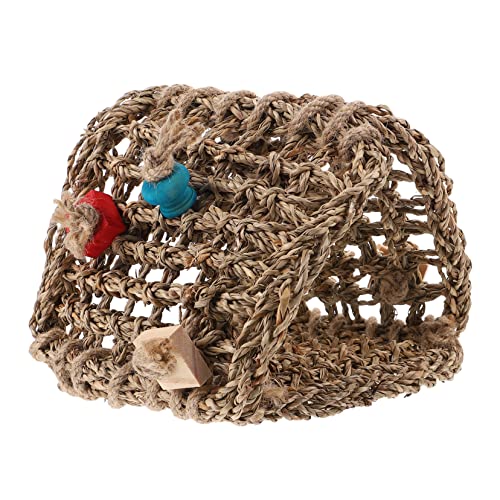 Sosoport Rattan Vogel Hängematte Für Papageien Und Kleintiere Rustikales Schlafnest Hängend Installieren Für Spiel Und Kleine von Sosoport