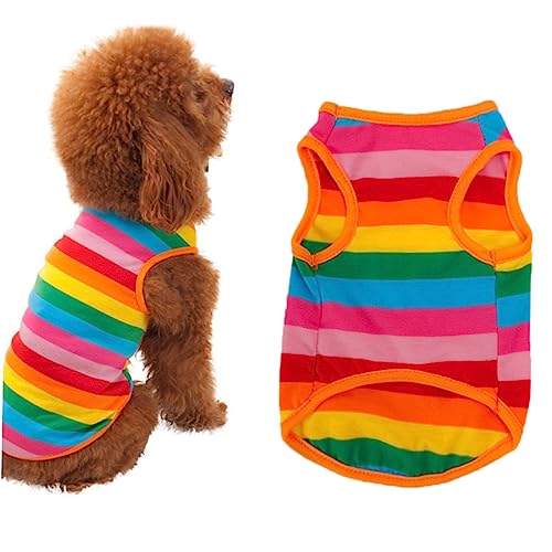 Sosoport Haustierweste mit Regenbogenstreifen Hundemantel Stilvolle Dackel-hundekleidung Zubehör für Hunde Sosoport Haustierweste mit Regenbogenstreifen Hundemantel Stilvolle Dackel-hundekleidung Zubehör für Hunde von Sosoport